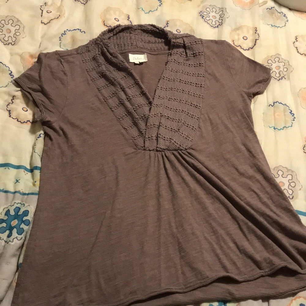 Anthropologie Brown cowl neck sweater top!